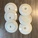 6 mismatched iron land dessert plates