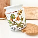 Ceramic pot vintage herbarium decoration