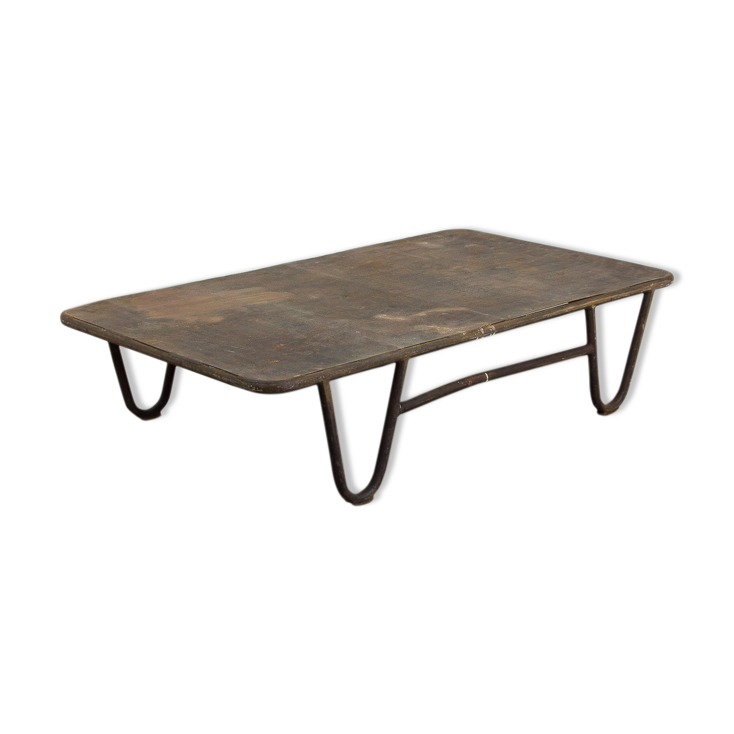 Industrial metal coffee table