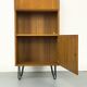 Narrow teak bookcase with two doors by Omann Jun, 1970s