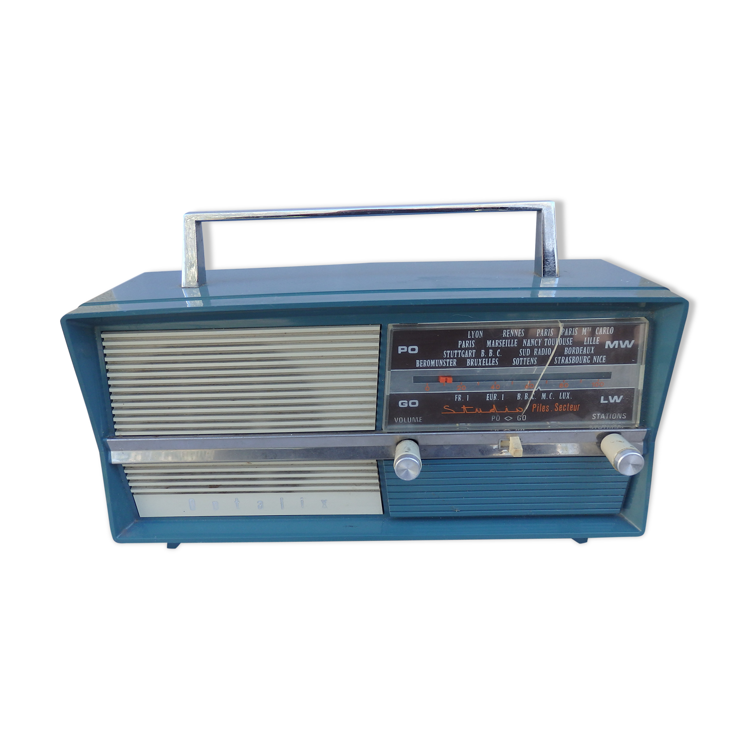 Vintage radio station year 60 tsf Optalix