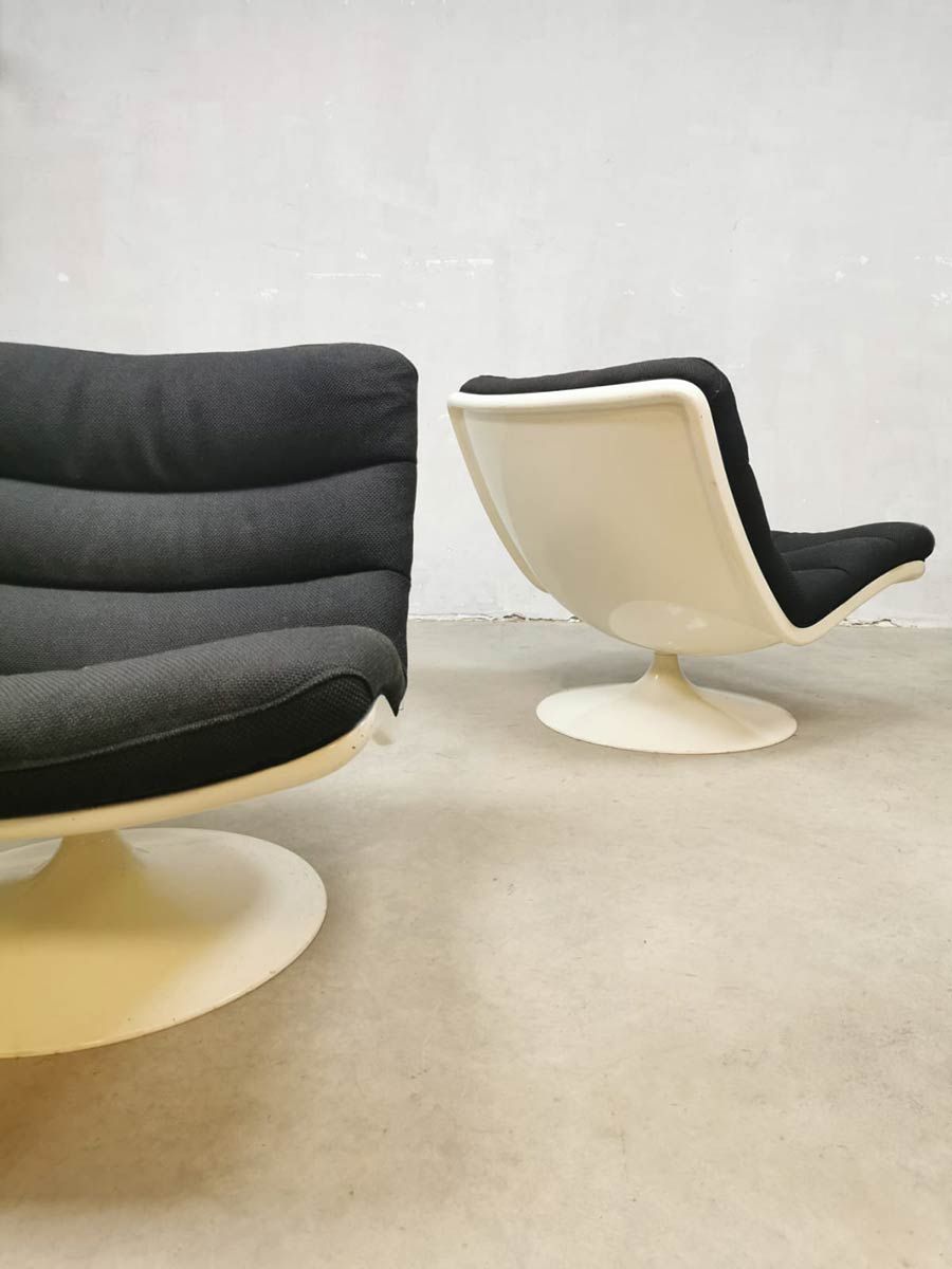 Vintage Dutch design swivel chairs Geoffrey Harcourt Artifort F978
