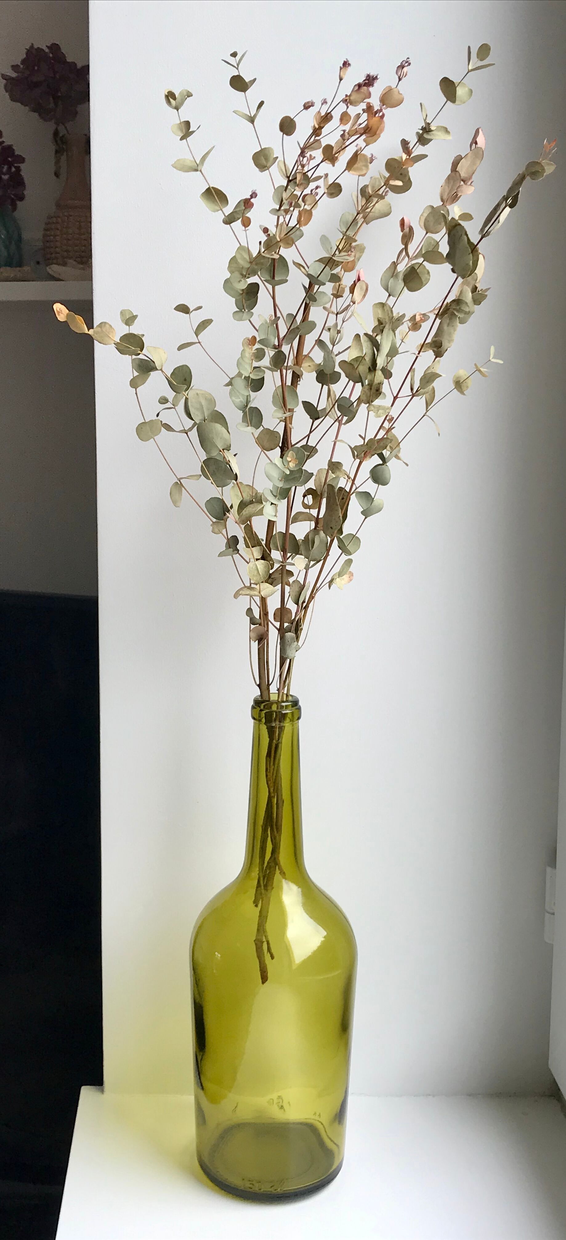 Old bottle in green glass 30s