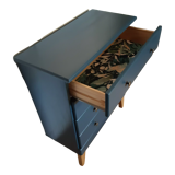 Commode scandinave bleu ganne
