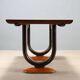 Art Deco table in rosewood and thuya burl.