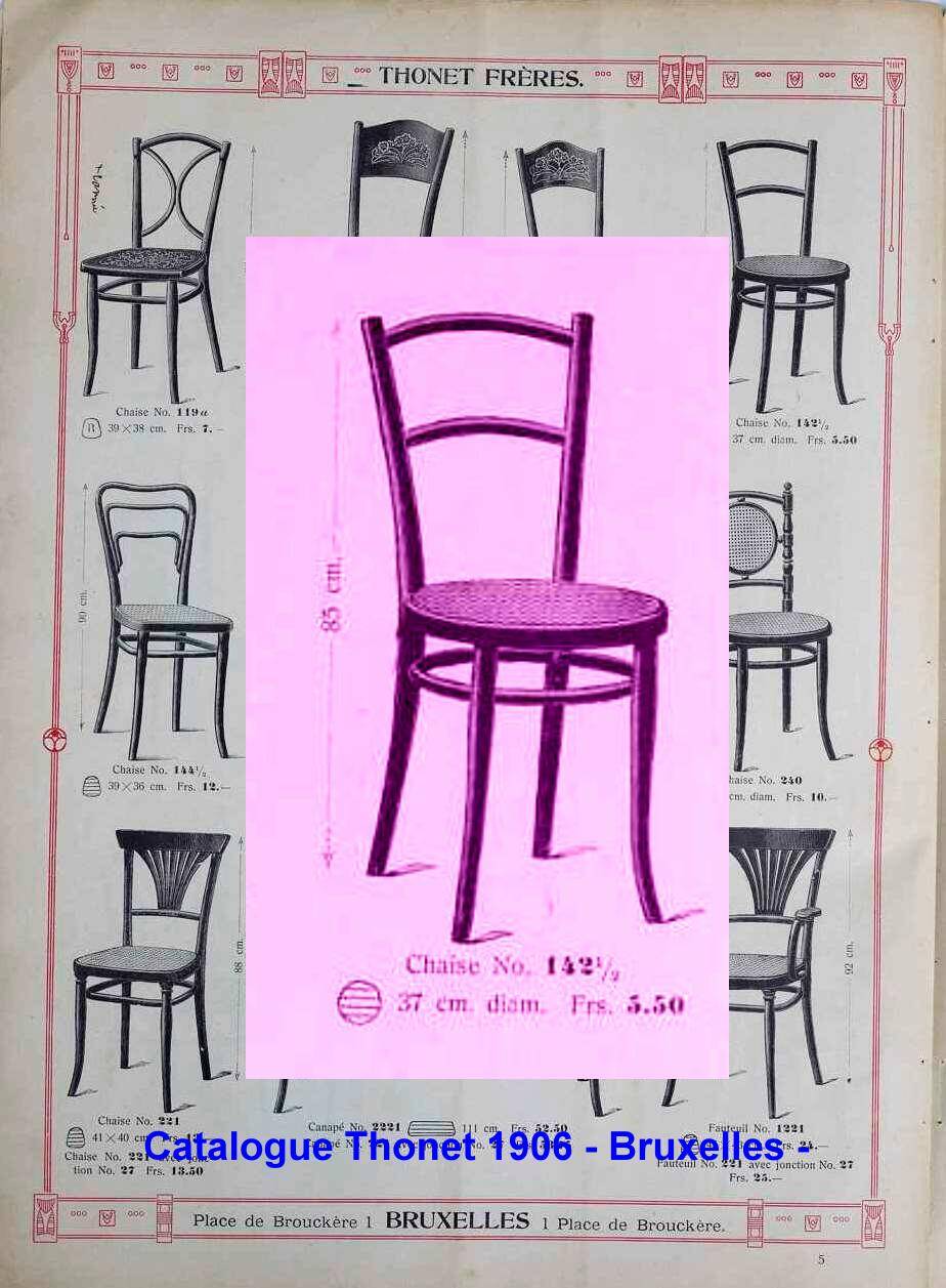 Bistro chair THONET No. 142-1/2 from 1905, caned.