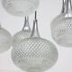 Vintage Italian Crystal and Chrome Chandelier, 70s