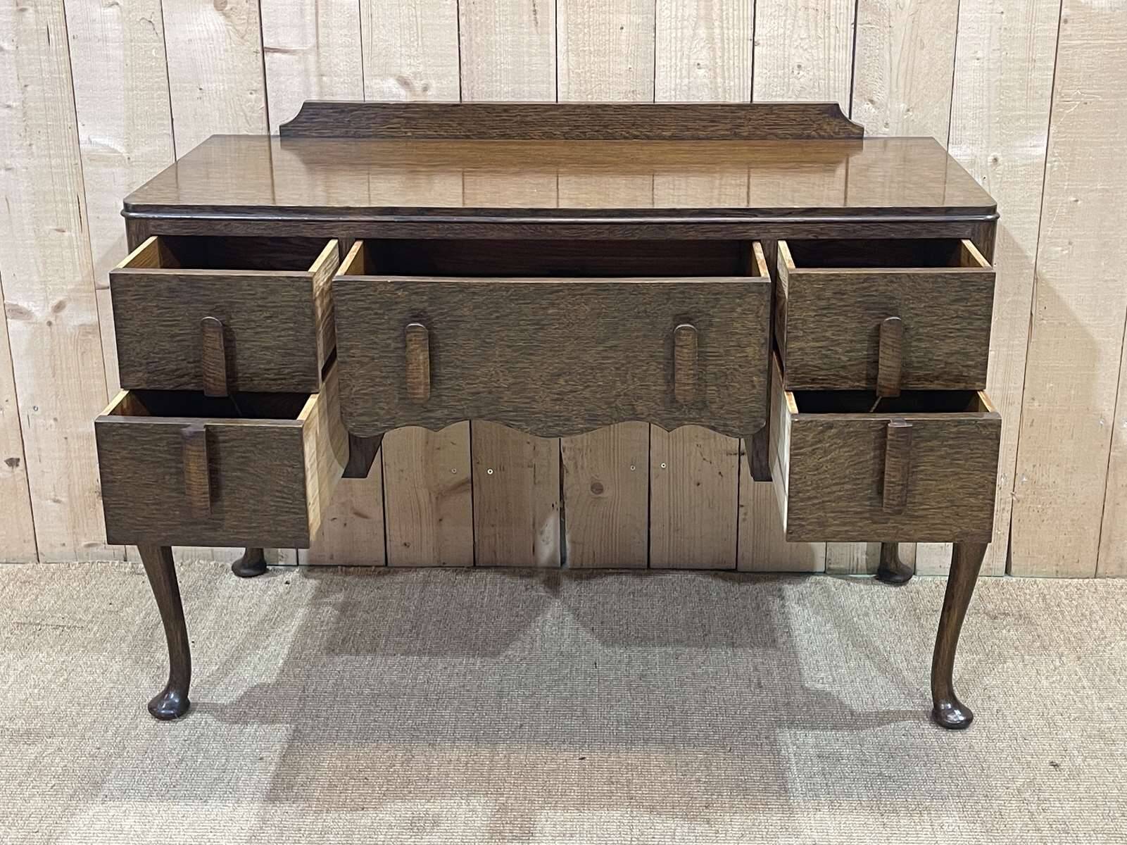 English Chippendale oak desk from the 1930s