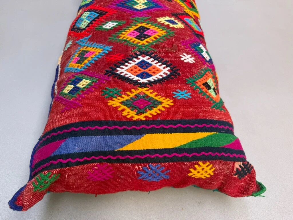 Coussin de sol kilim géant, coussin de sol kilim complet 90x46x25 cm, rouleau 2560