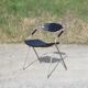 Armchair model "Rugby" design Gilbert Steiner Chrome and Black - 60s