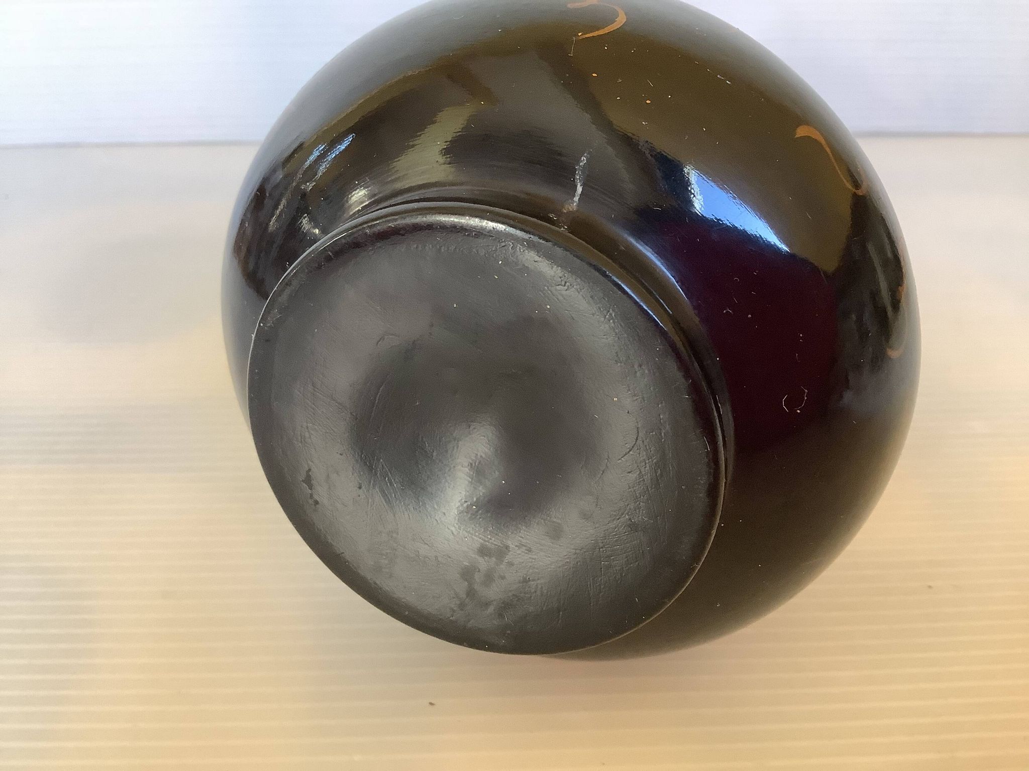Vase décor japonisant