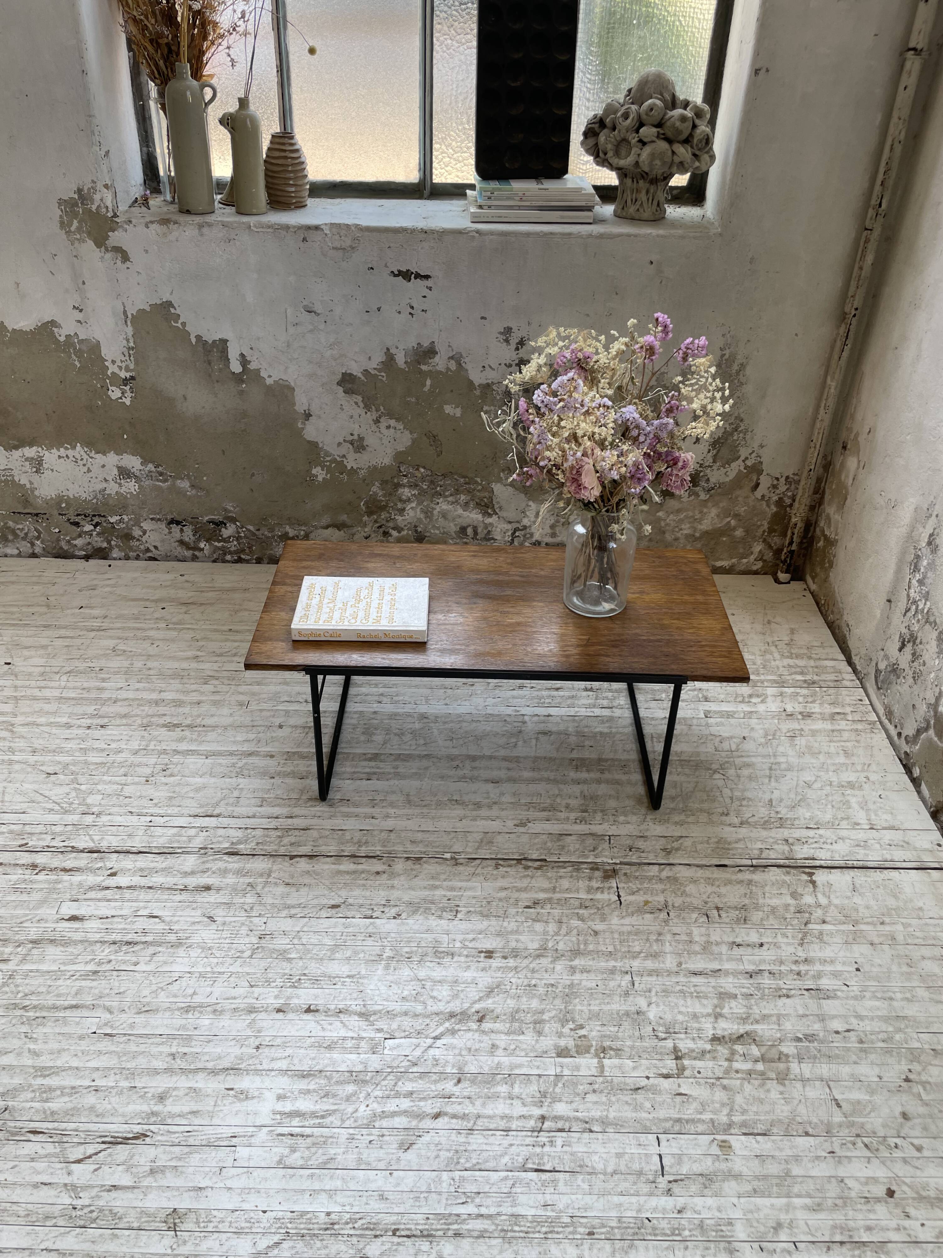 50s modernist oak coffee table