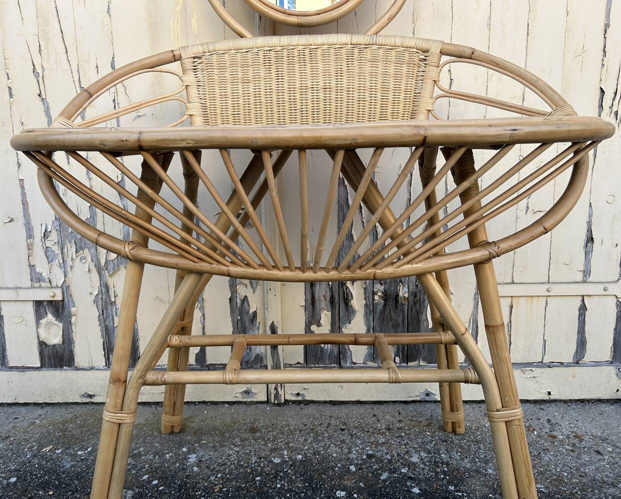 Anne bamboo dressing table vintage, 1960s
