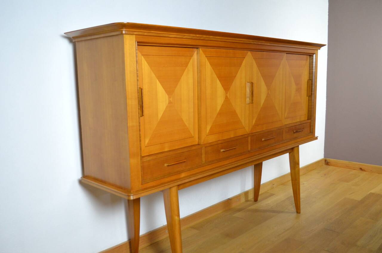 Vintage 1950 Compass Foot Buffet