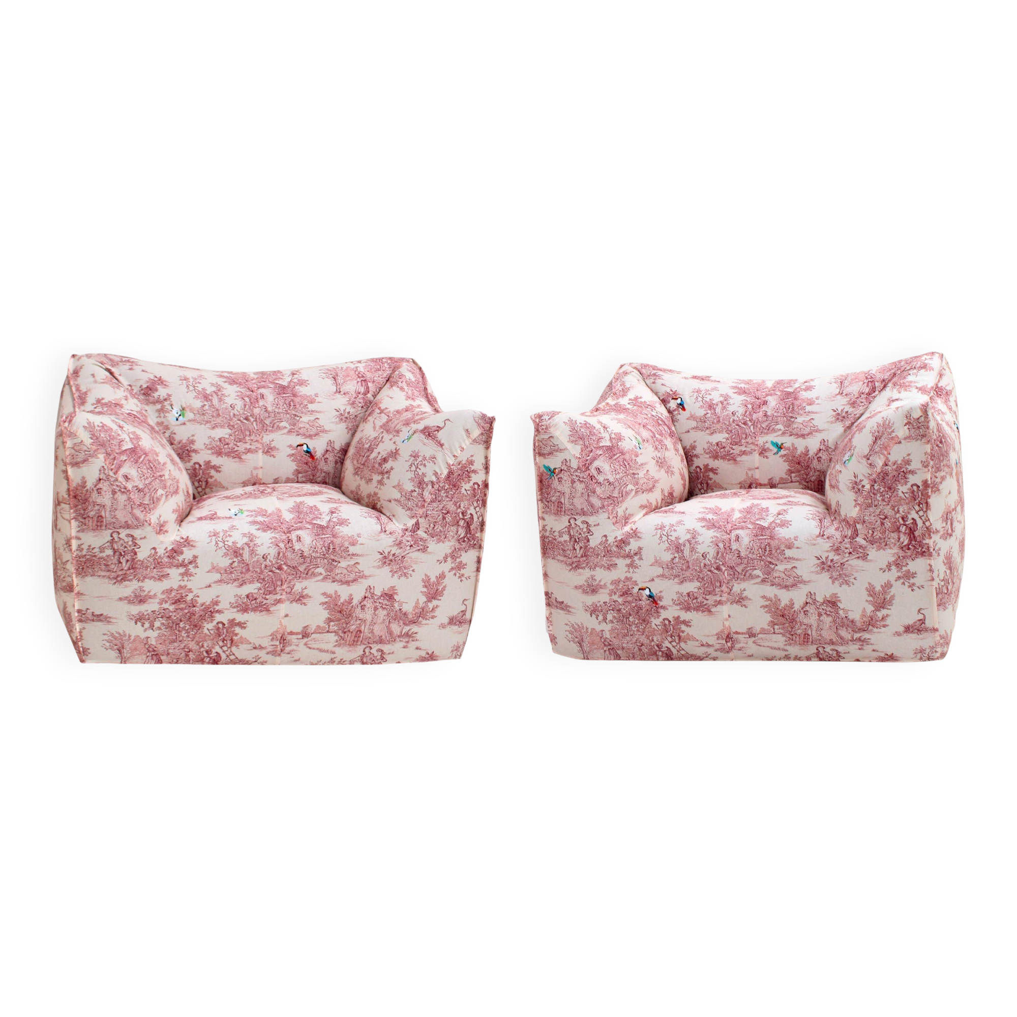 Pair of Bambola Armchairs by Mario Bellini, Italy 1970s