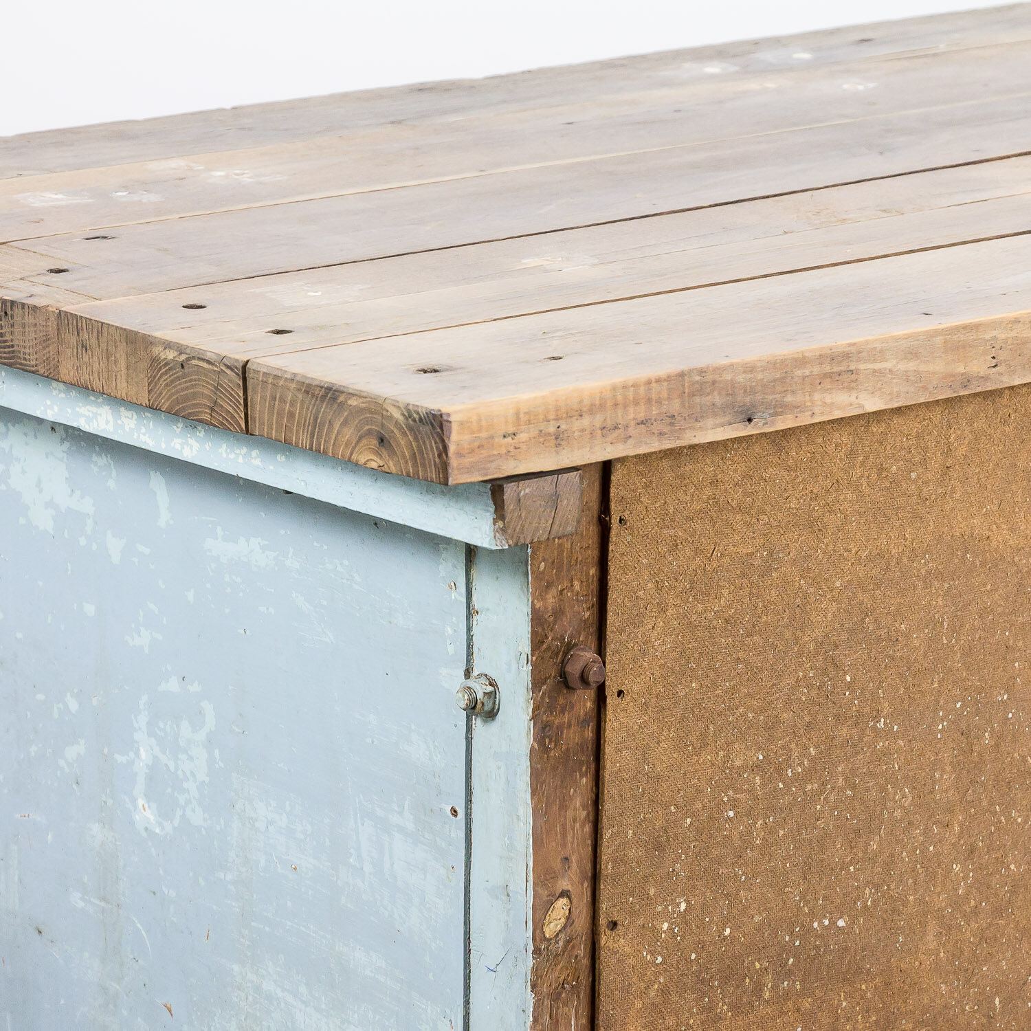 Antique industrial workbench