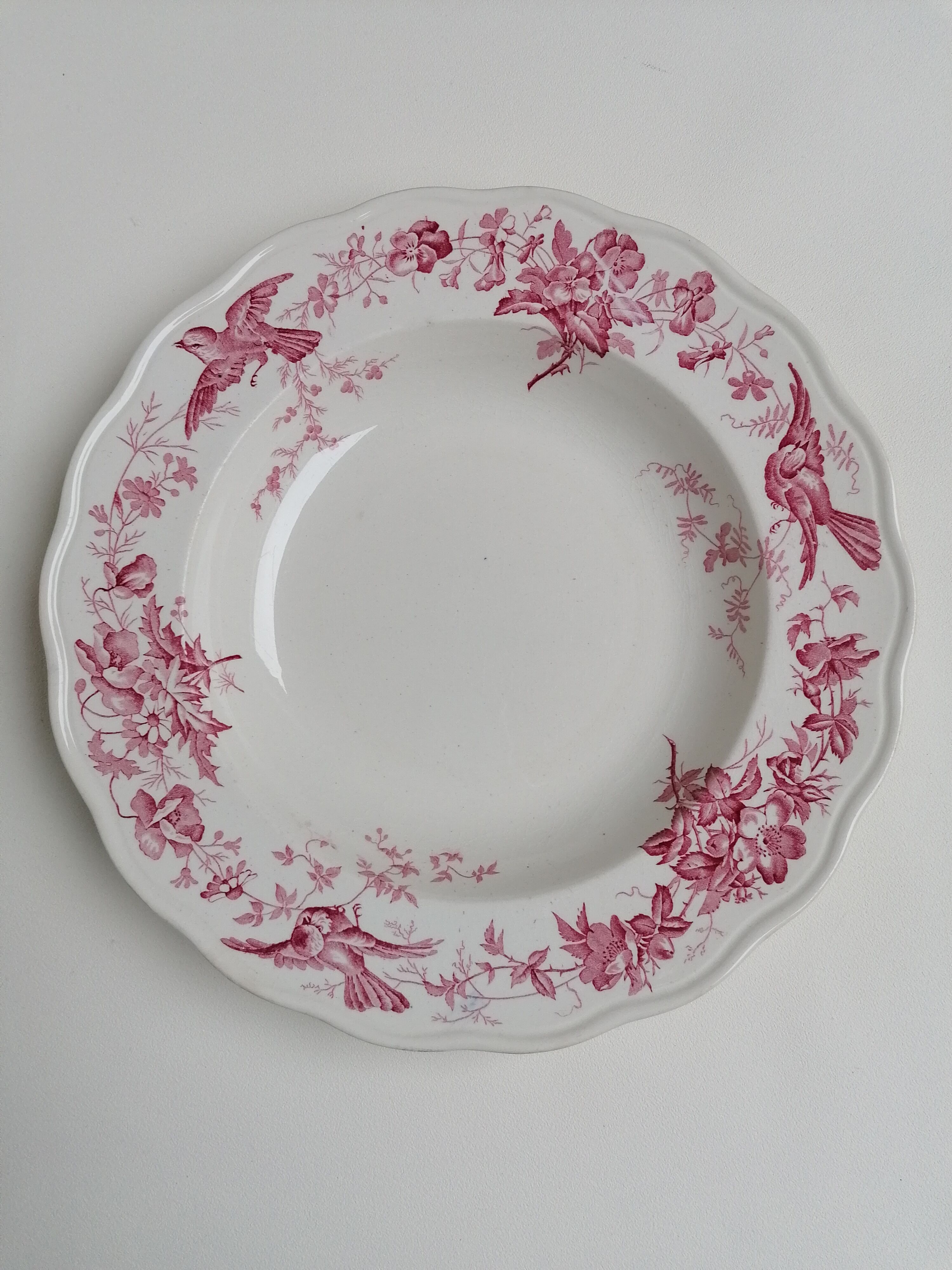 6 hollow plates English earthenware Cauldon England from the great depot E. Bourgeois