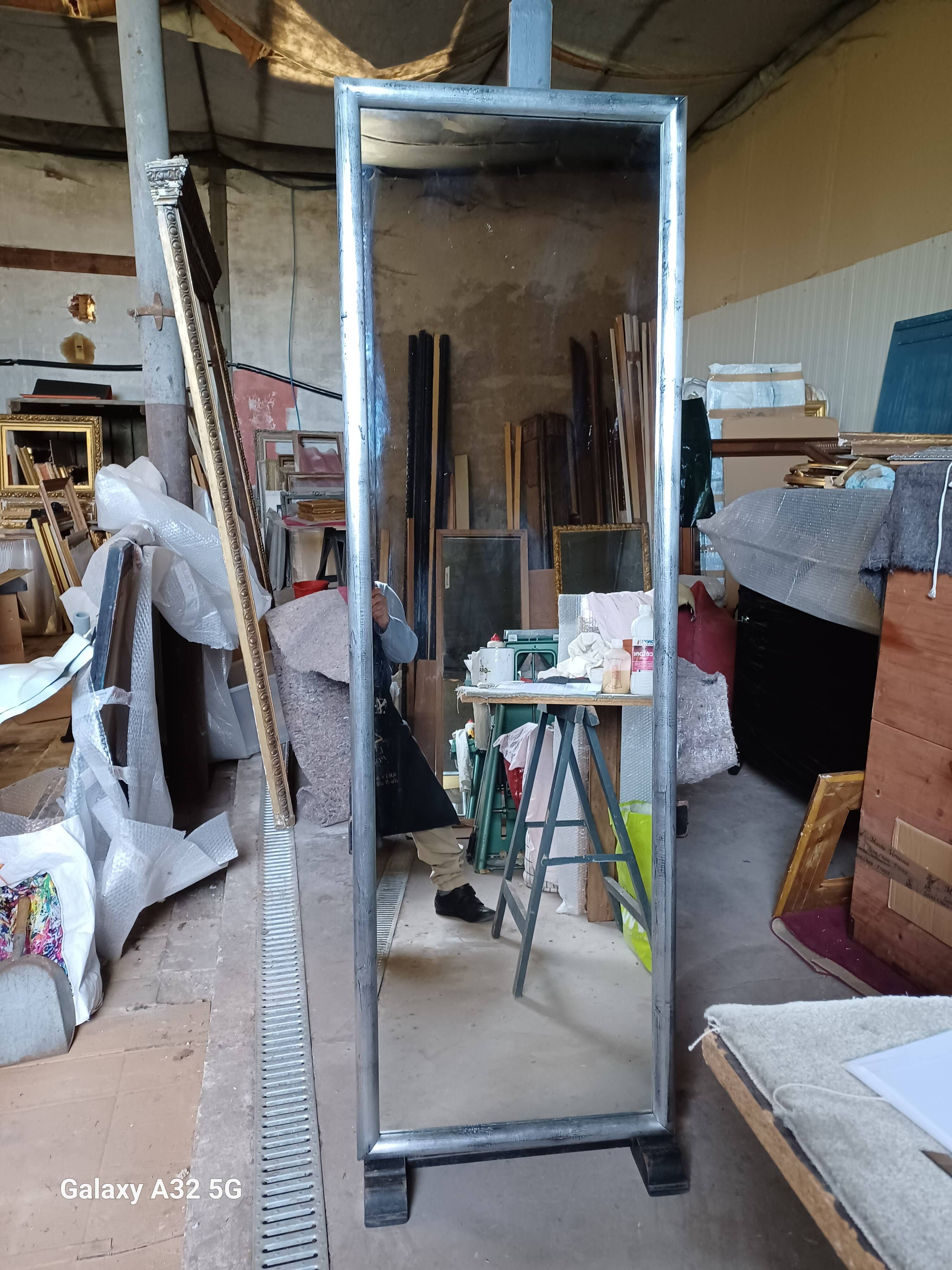 LARGE SILVER FLOOR MIRROR (GATSBY model)