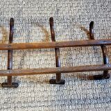 5-hook bistro wall coat rack on 1930s frame