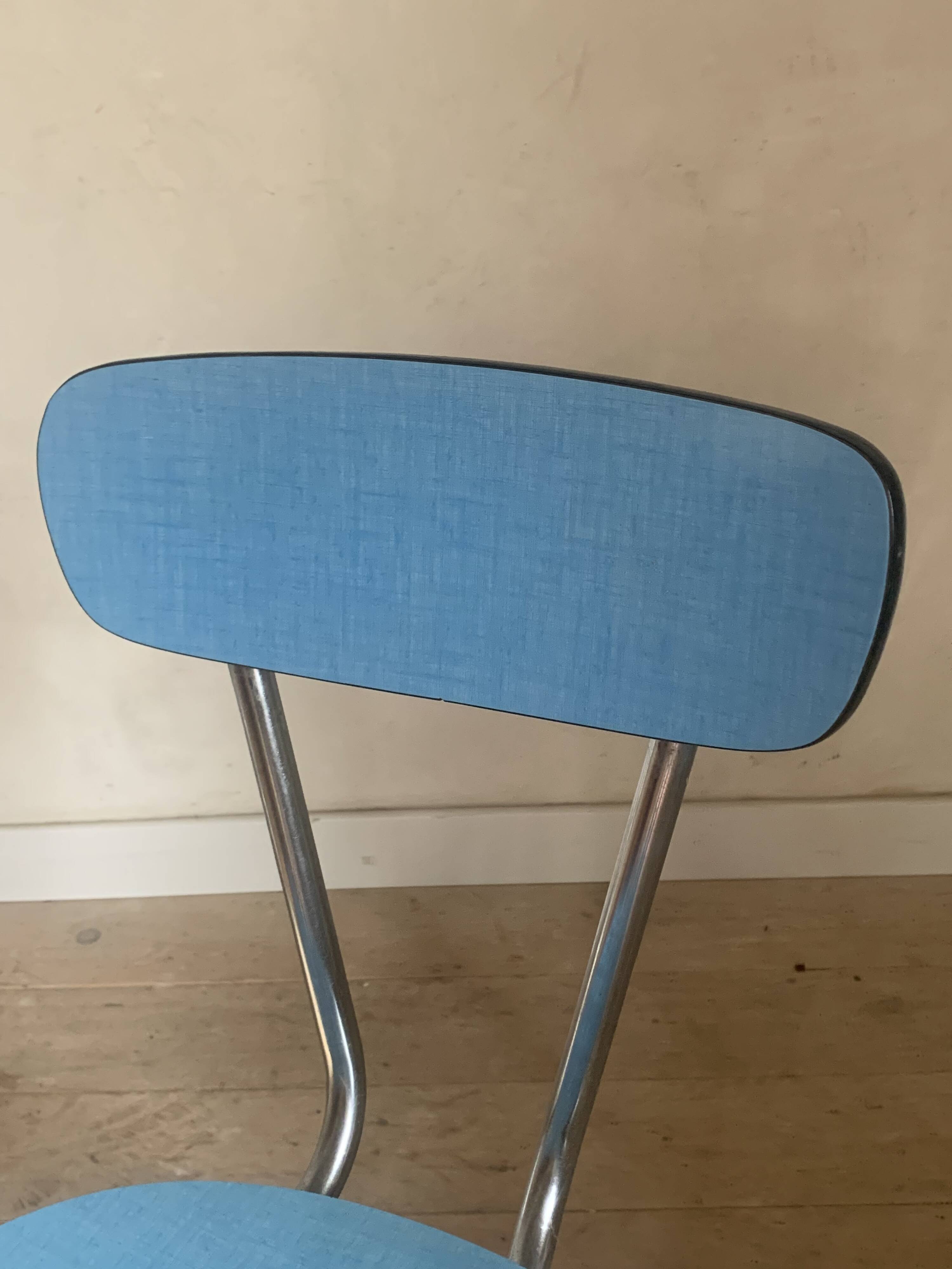 Vintage Blue Formica Chairs