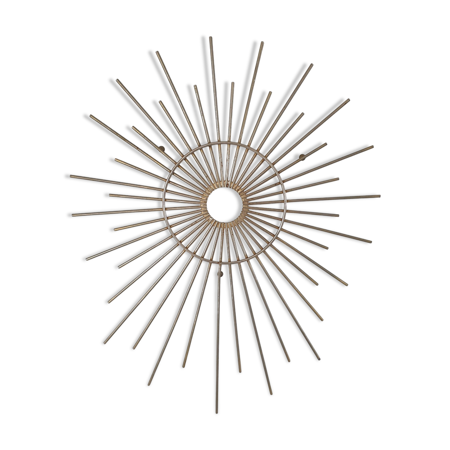 Metal sun mirror support height 70cm width 56cm - 60s