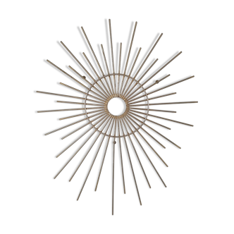 Support miroir soleil en métal hauteur 70cm largeur 56cm - années 60