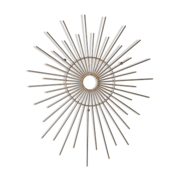 Metal sun mirror support height 70cm width 56cm - 60s