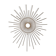 Metal sun mirror support height 70cm width 56cm - 60s