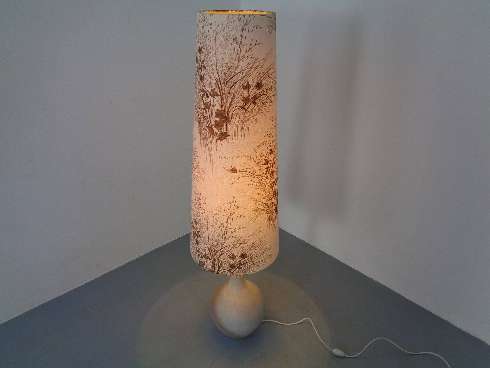 Large ceramic floor lamp by Peter Delius for Hamelner Töpferei, 1960s.