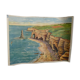 Affiche scolaire Rossignol La côte à rochers et récifs d' un côté / la côte à falaise à marée basse