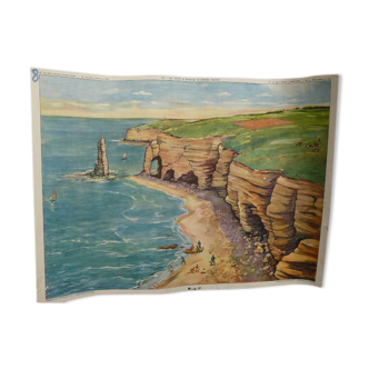 Rossignol school poster The rocky and reef coast on one side / the cliff coast at low tide