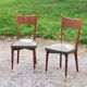 Pair of 50's Scandinavian style mahogany chairs