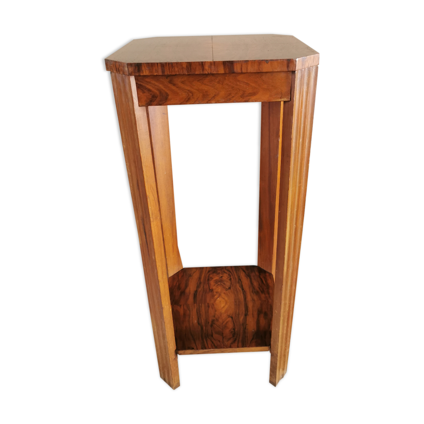 High art deco walnut selette