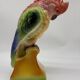 Large Cockatoo Saint-Clément France Hand-Painted Ceramic Tropical Bird