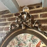 Miroir ancien ovale noeud 1800