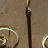 Double lamp fixture in brass, neo-classical style from the 1950s.