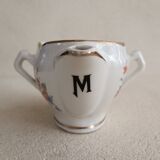 Lean fat sausage in Limoges porcelain