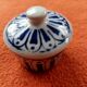 Petite boîte céramique bleue Vintage