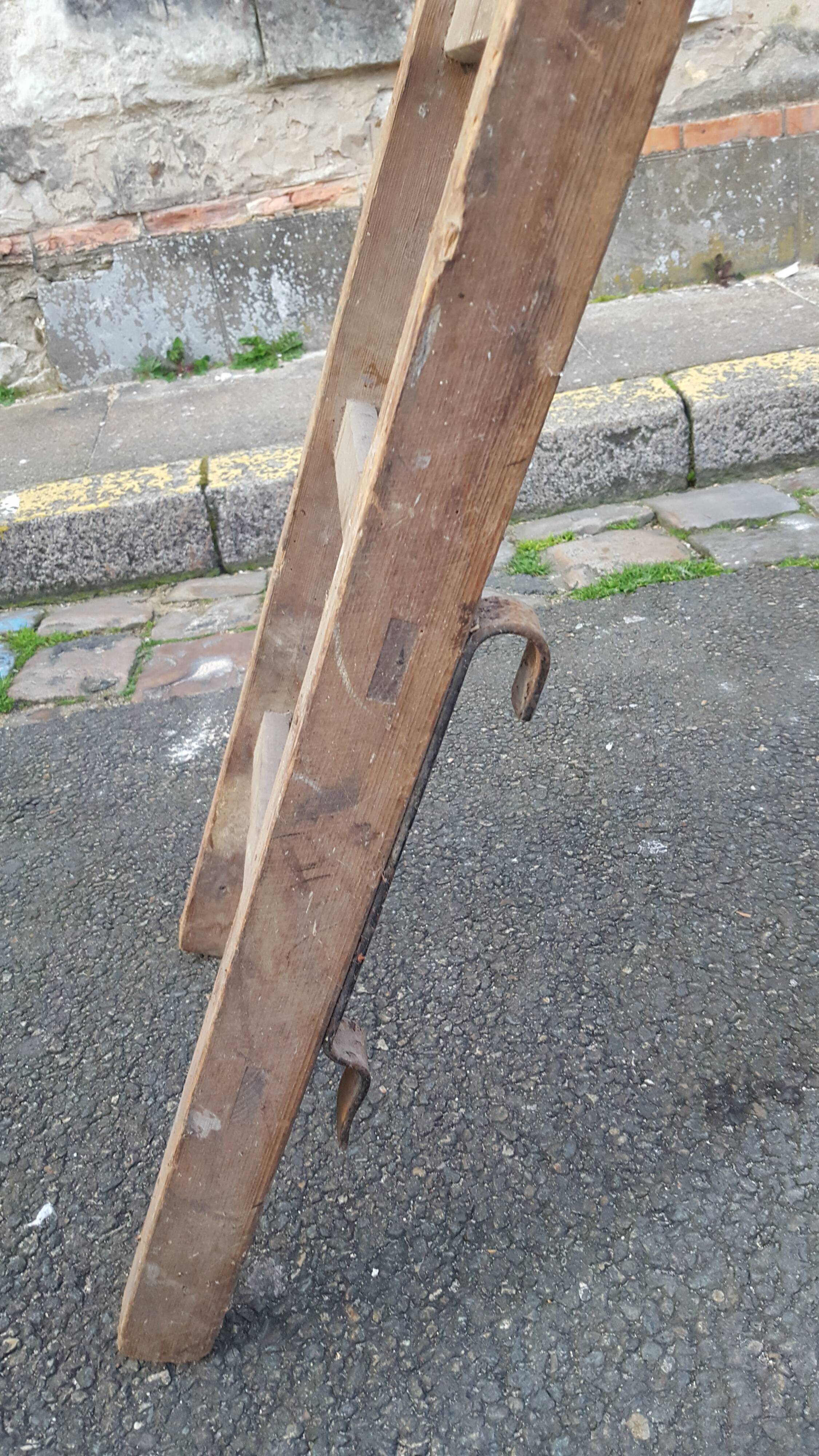 Large double wood ladder