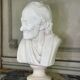 Marble bust, Voltaire after Jean Antoine Houdon, 19th-century copy.