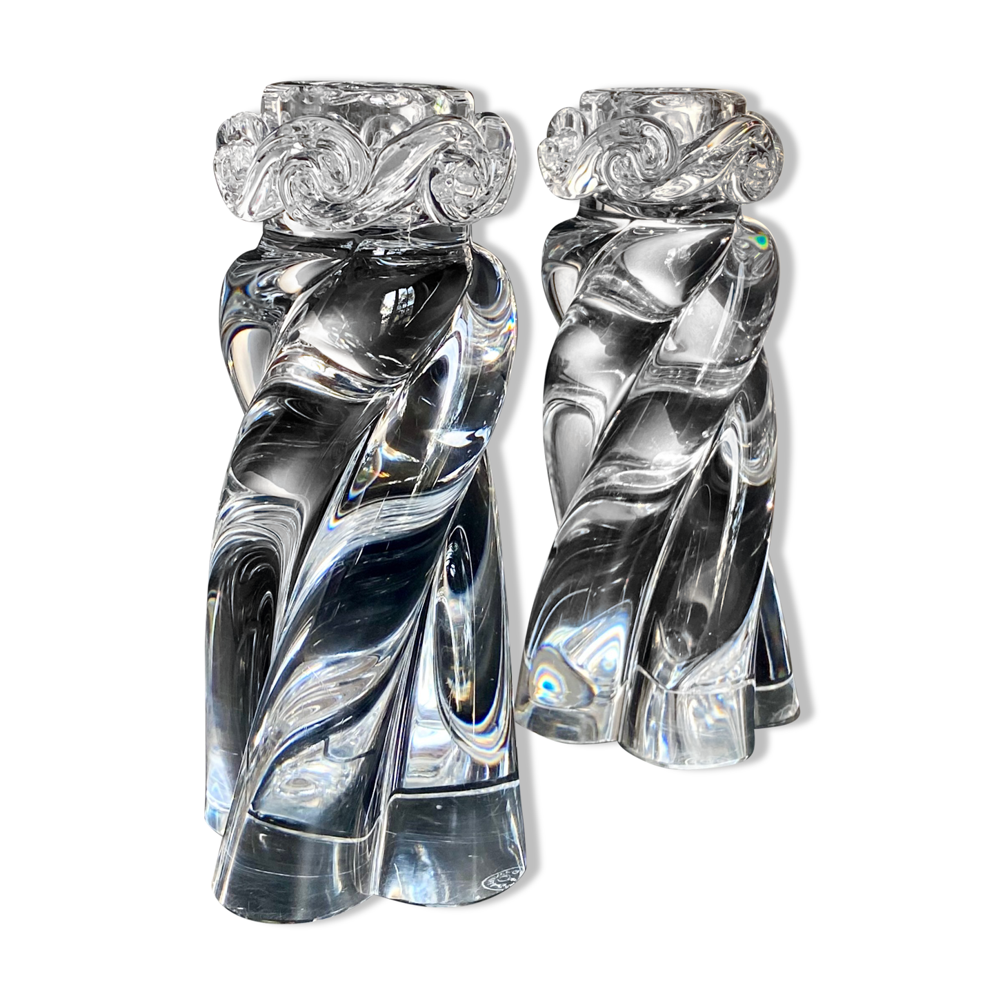 Pair of candlesticks Baccarat Aladin model