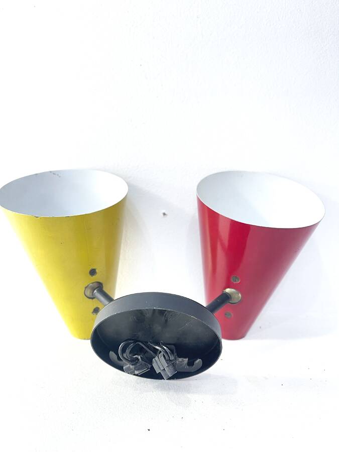 Double two-tone wall light, 1960