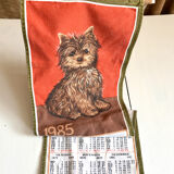 Vintage tea towel calendar 1985