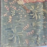 Large antique wall tapestry – medieval equestrian scene – 180 × 138 cm