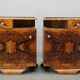 Pair of Art Deco walnut bedside tables from the 1930s.
