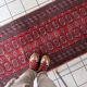 Handmade vintage Uzbek Bukhara runner 80cm x 274cm, 1960s