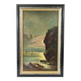 Oil on canvas seascape