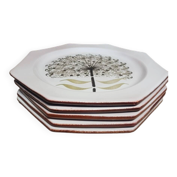 Set of 5 plates Abbey N D du Bec