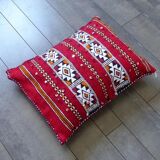 Moroccan red kilim cushion
