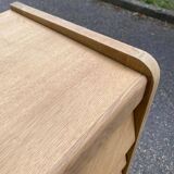 Commode scandinave 4 tiroirs rénovée en bois brut 1940